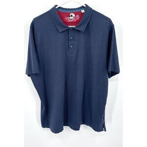 Robert Graham‎ Polo Shirt Blue Classic Fit Size 2XL Golf Preppy Business Casual